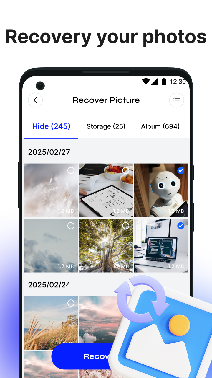 Photo Recovery Feature